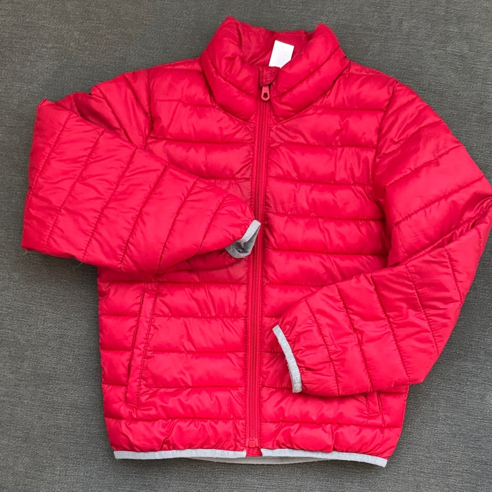 GAP Bright Red Quilted Puffer Jacket for Kids
